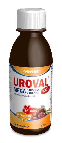 UROVAL Walmark MEGA BRUSINKA sirup forte 200 ml