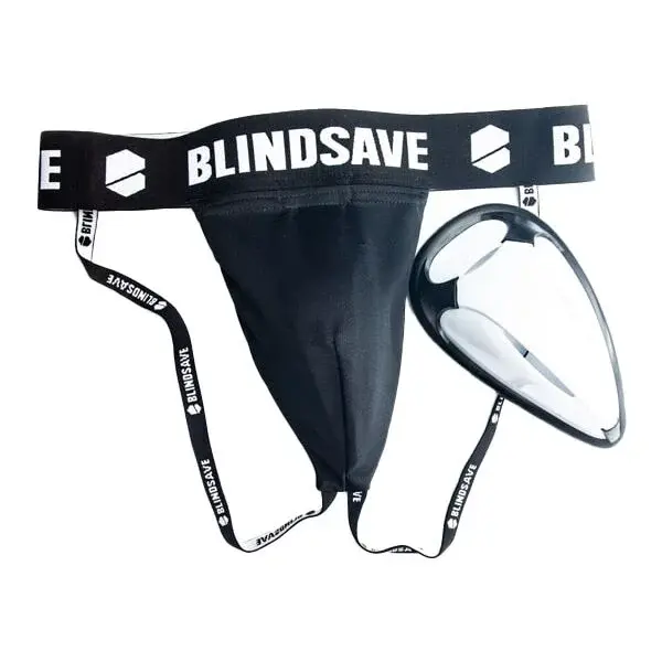 BLINDSAVE JOCKSTRAP + CUP JR Juniorský suspenzor, černá, velikost
