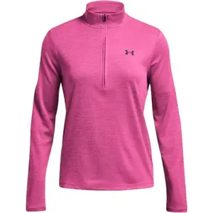 Under Armour TECH TEXTURED 1/2 ZIP Dámské triko s dlouhým rukávem, růžová, velikost S