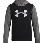 Under Armour RIVAL FLEECE COLORBLOCK Chlapecká mikina, černá, velikost L