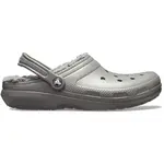 Crocs CLASSIC FUZZ LINED CLOG Unisex nazouváky, šedá, velikost 36/37