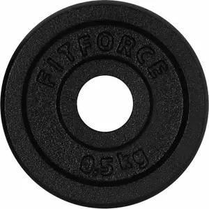 Fitforce PLB 0,5 KG x 25 MM Nakládací kotouč, černá, velikost 0,5 KG