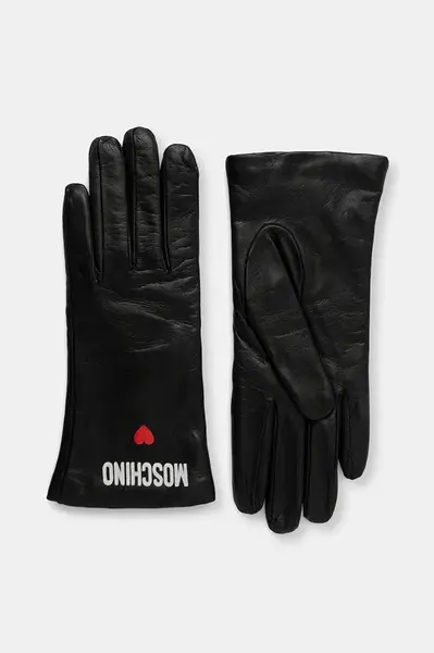Moschino Kožené rukavice Moschino