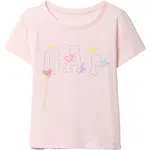 GAP V-LOGO Dívčí tričko, růžová, velikost 3Y