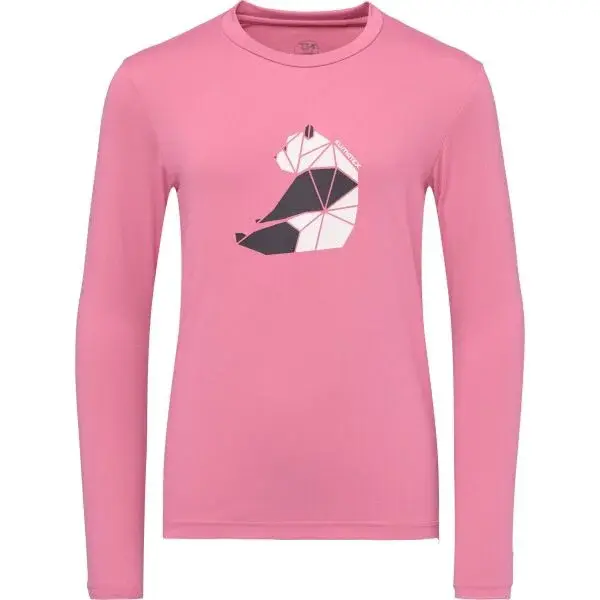 Klimatex AGUNG Dětské funkční triko s dlouhým rukávem, růžová, velikost