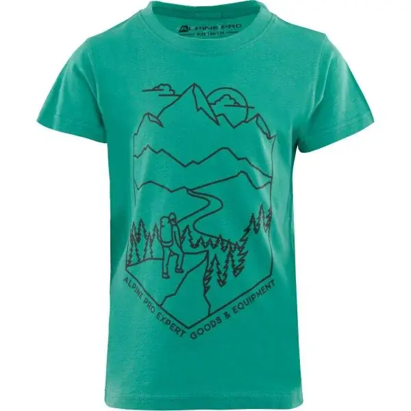 ALPINE PRO DEXO Dětské triko, zelená, velikost 152-158