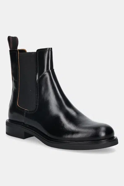Kožené kotníkové boty Vagabond Shoemakers FREYA dámské, černá barva, na plochém podpatku, 6006-199-20