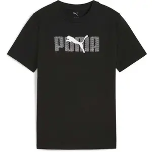Puma ESSENTIALS LOGO LAB TEE B Chlapecké triko, černá, velikost
