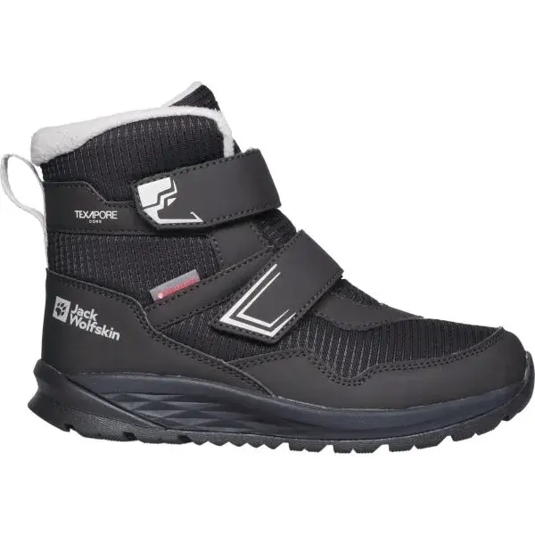Jack Wolfskin POLAR BEAR-B TEXAPORE MID VC J Dětská zimní obuv, černá, velikost