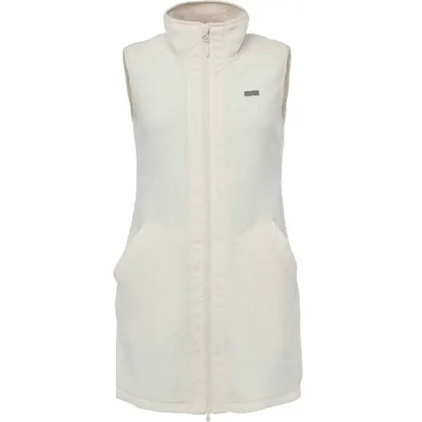 Willard DAJADA Dlouhá dámská fleecová vesta, bílá, velikost XXL