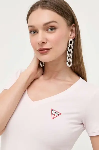 Tričko Guess růžová barva, W2YI45 J1314