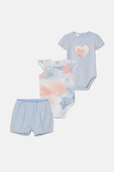 Kojenecká sada Guess modrá barva, S5RG13 J1314