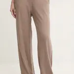 Kalhoty Abercrombie & Fitch béžová barva, KI147-4089