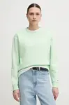 Mikina Tommy Hilfiger dámská, zelená barva, s potiskem, WW0WW39791