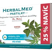 Dr. Weiss HerbalMed Eukalyptus + máta + vitamin C 24+6 pastilek