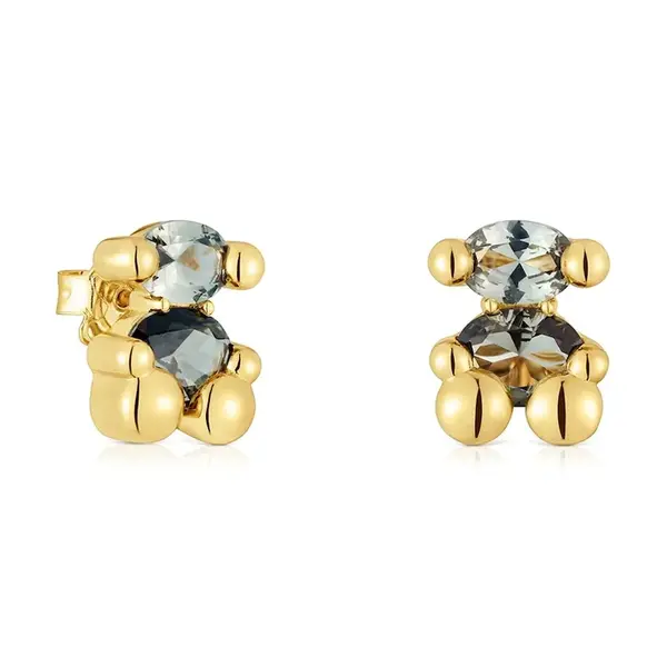 Pozlacené stříbrné náušnice Tous Bold Bear Lab 1004255000