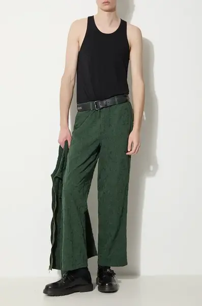 Bavlněné kalhoty Corridor Floral Embroidered Trouser