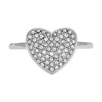 Prstýnek Fossil Sadie Glitz Heart JF04677040