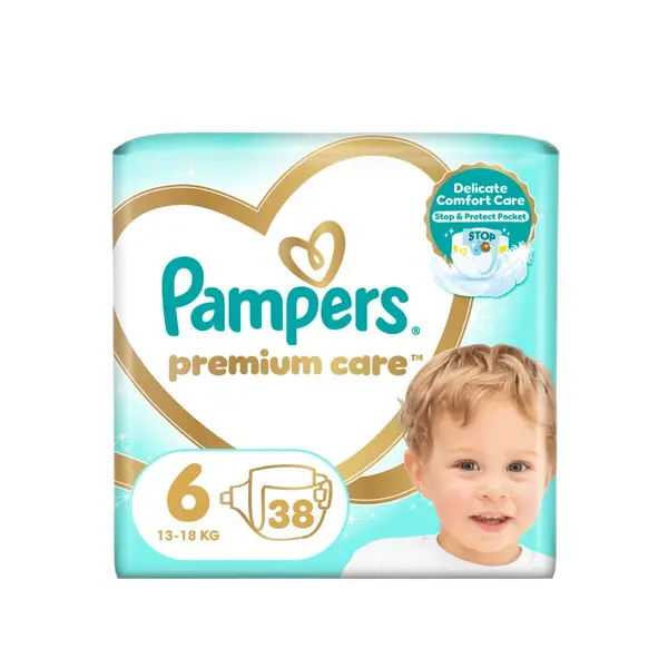 Pampers Premium Care vel. 6 13-18 kg dětské pleny 38 ks