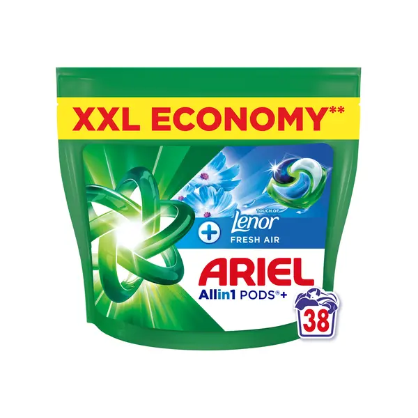 Ariel Touch od Lenor Fresh Air Allin1 kapsle na praní 38 ks
