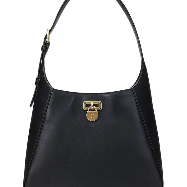 Kožená kabelka Lauren Ralph Lauren černá barva, 431956790