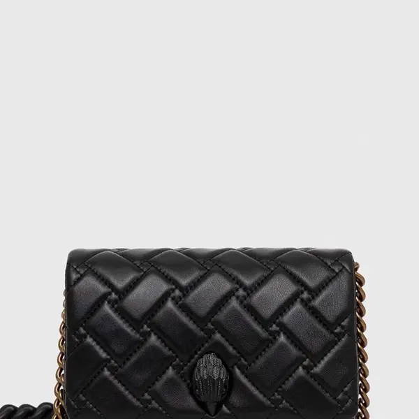 Kožená psaníčko Kurt Geiger London černá barva