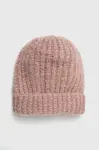 Čepice Answear.LAB růžová barva, z husté pleteniny