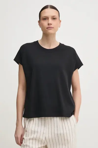 Bavlněné tričko Tommy Hilfiger černá barva, WW0WW44544