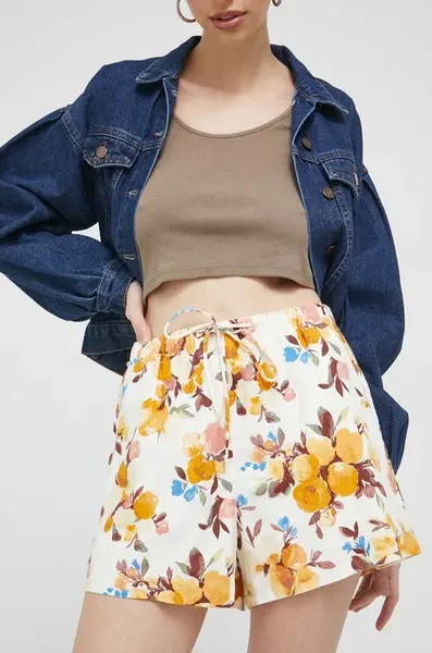 Plátěné kraťasy Abercrombie & Fitch