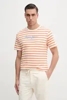 Bavlněné tričko Pepe Jeans béžová barva