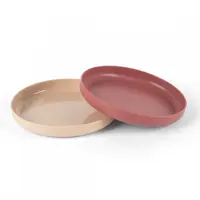 DANTOY Tiny Bio talíře Nude/Red 2ks 0m+