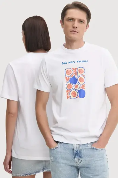 Bavlněné tričko Drivemebikini Sole Mare Vacanze