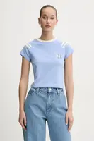 Tričko Guess Jeans modrá barva, W5RI53 J1314