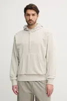 Mikina adidas Feelcozy pánská, béžová barva, s kapucí, hladká, IN6085