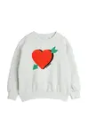 Dětská bavlněná mikina Mini Rodini Arrowed heart šedá barva, s aplikací, 2522012394