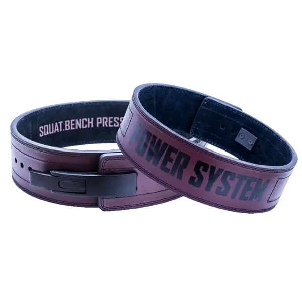 Power System Fitness opasek s přezkou Full Power 3810  červený - M