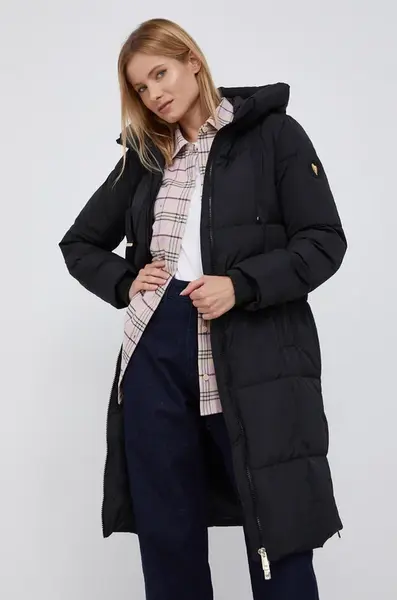 Péřová bunda Mos Mosh dámská, černá barva, zimní