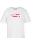 Dámské tričko Allergic To Idiots bílé