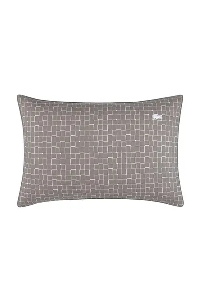 Bavlněný povlak na polštář Lacoste L BLOCK Greige 50 x 75 cm šedá barva
