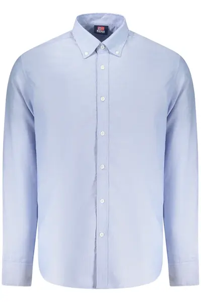 Pánská košile s dlouhým rukávem, modrá