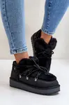 Low platform snow boots with fur D.Franklin DFSH370011 black