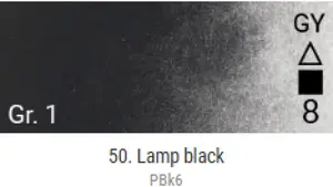 Akvarelové barvy Grand Godet – 50 Lamp Black