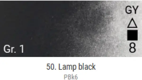Akvarelové barvy Grand Godet – 50 Lamp Black