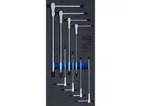 BGS Technic BGS 6081 Nářaďový modul 1/3: Zástrčné klíče 6hran 2 ÷ 10 mm s posuvnou T-rukoj