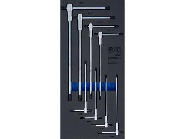BGS Technic BGS 6081 Nářaďový modul 1/3: Zástrčné klíče 6hran 2 ÷ 10 mm s posuvnou T-rukoj