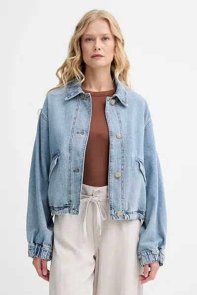 Džínová bunda Levi's JANIS UTILITY JACKET modrá barva, přechodná, 001FV