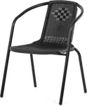 AUTRONIC zahradní židle AZC-H1001 BK černá, kovová konstrukce, plast