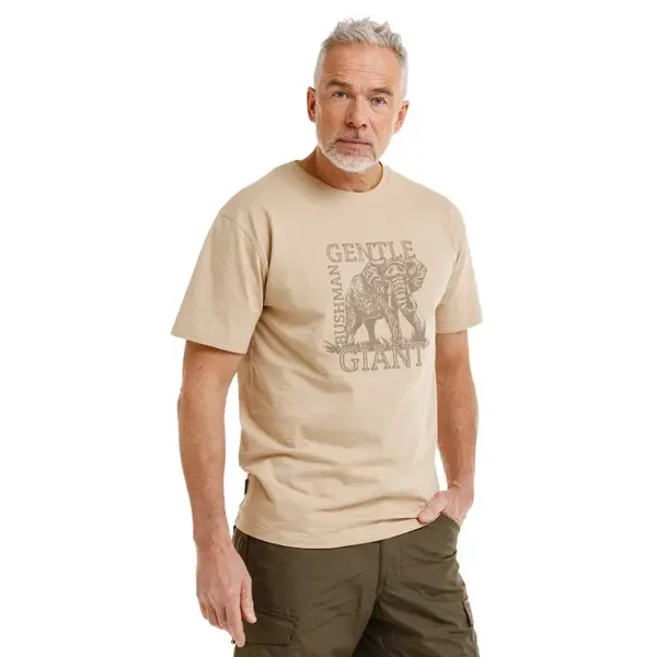 Bushman Pánske tričko Kay, pieskovohnedé XL