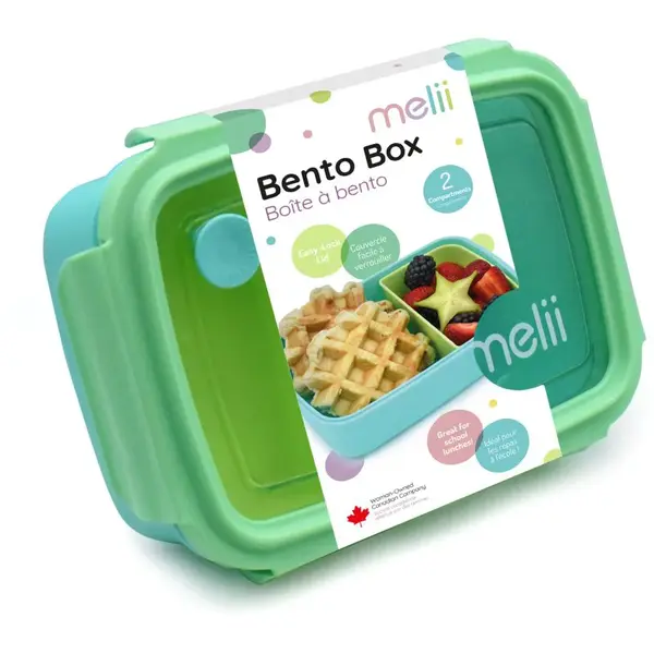 Melii Bento Box desiatový box Blue, Mint, Lime 880 ml