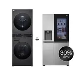 SET - LG WashTower WT1210BBF + Chladnička InstaView™ GSGV80PYLD